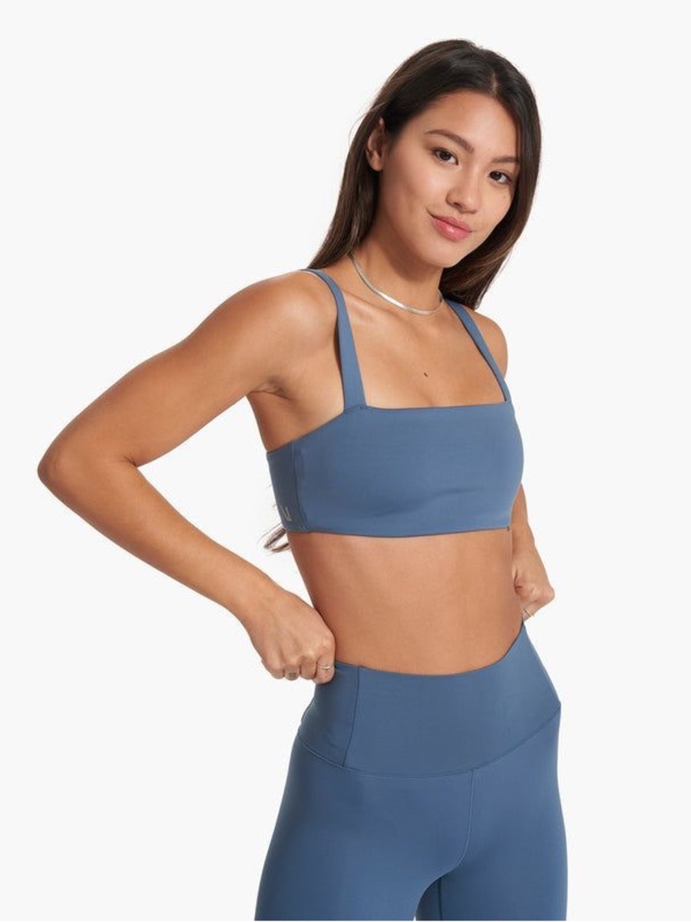 Vuori Evolve Square Neck Sports Bra – Pool Blue – M